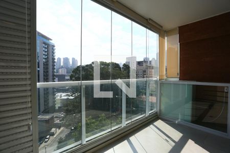 Varanda da Sala de apartamento para alugar com 1 quarto, 38m² em Vila Andrade, São Paulo