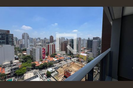 Vista da Sacada de kitnet/studio para alugar com 1 quarto, 30m² em Pinheiros, São Paulo