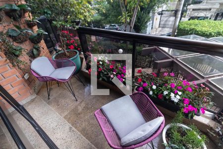 Varanda da Sala de apartamento à venda com 3 quartos, 173m² em Jardim Paulista, São Paulo