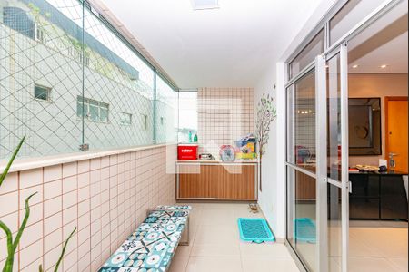 Varanda da Sala de apartamento à venda com 4 quartos, 140m² em Buritis, Belo Horizonte
