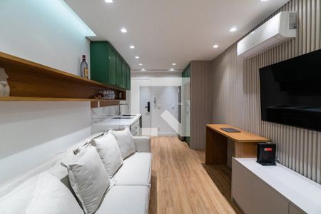 Sala/Cozinha de apartamento para alugar com 1 quarto, 33m² em Bela Vista, São Paulo