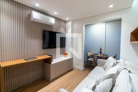 Sala/Cozinha de apartamento para alugar com 1 quarto, 33m² em Bela Vista, São Paulo