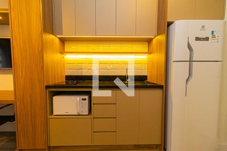 Cozinha de kitnet/studio para alugar com 1 quarto, 26m² em Bela Vista, São Paulo
