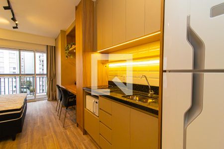 Cozinha de kitnet/studio para alugar com 1 quarto, 26m² em Bela Vista, São Paulo