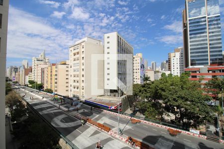 Vista da varanda de kitnet/studio à venda com 1 quarto, 47m² em Santa Cecília, São Paulo