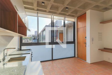 Sala/Cozinha de kitnet/studio para alugar com 1 quarto, 35m² em Brooklin Paulista, São Paulo