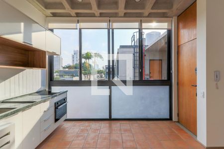 Sala/Cozinha de kitnet/studio para alugar com 1 quarto, 35m² em Brooklin Paulista, São Paulo