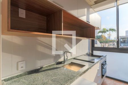 Sala/Cozinha de kitnet/studio para alugar com 1 quarto, 35m² em Brooklin Paulista, São Paulo