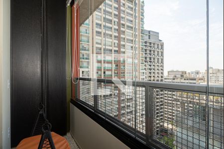 Varanda  de kitnet/studio para alugar com 1 quarto, 25m² em Consolação, São Paulo
