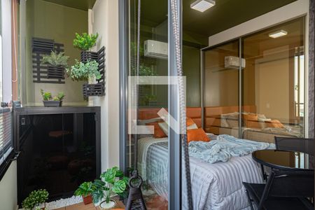 Varanda  de kitnet/studio para alugar com 1 quarto, 25m² em Consolação, São Paulo