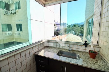 Varanda da Sala de apartamento à venda com 3 quartos, 80m² em Recreio dos Bandeirantes, Rio de Janeiro