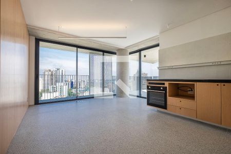 Sala/Cozinha de apartamento para alugar com 1 quarto, 63m² em Jardim das Bandeiras, São Paulo