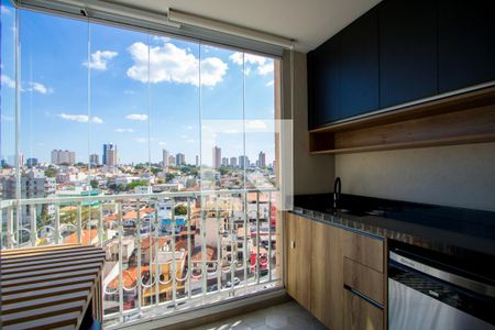 Varanda da sala de apartamento para alugar com 2 quartos, 73m² em Vila Helena, Santo André