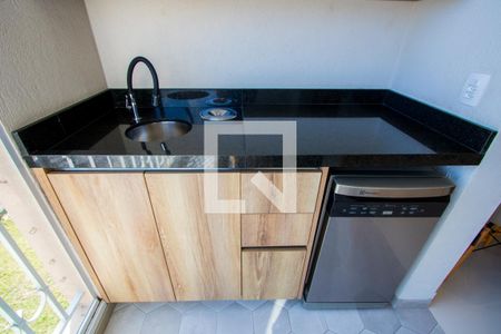 Varanda da sala de apartamento para alugar com 2 quartos, 73m² em Vila Helena, Santo André