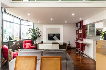 Apartamento para alugar com 90m², 1 quarto e 2 vagasSala