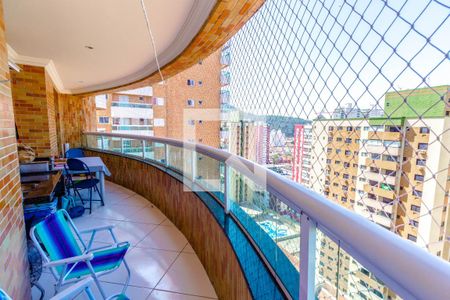 Varanda da Sala de apartamento para alugar com 1 quarto, 82m² em Canto do Forte, Praia Grande