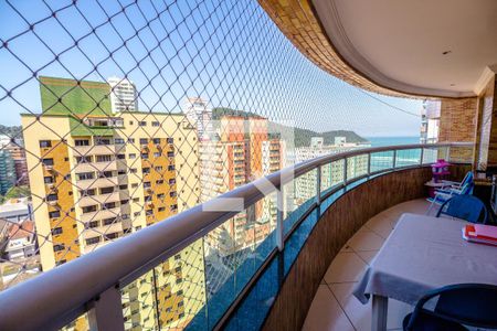 Varanda da Sala de apartamento para alugar com 1 quarto, 82m² em Canto do Forte, Praia Grande