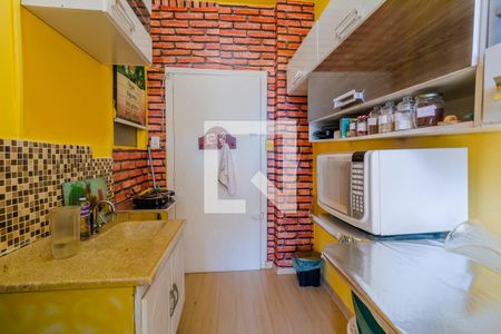 Cozinha de kitnet/studio para alugar com 1 quarto, 21m² em Centro Histórico, Porto Alegre