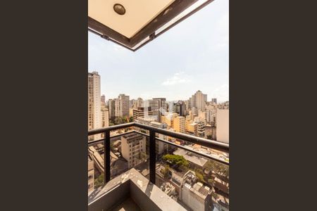 Sala - Varanda de apartamento para alugar com 1 quarto, 48m² em Consolação, São Paulo
