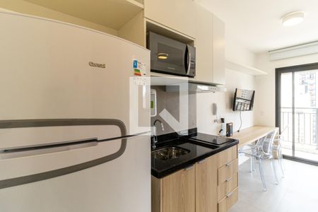 Cozinha de kitnet/studio à venda com 1 quarto, 27m² em Vila Buarque, São Paulo