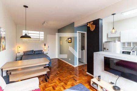 Studio - Sala de kitnet/studio para alugar com 1 quarto, 30m² em Bela Vista, São Paulo