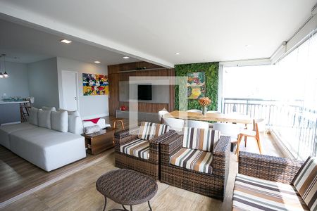 Varanda da Sala de apartamento para alugar com 3 quartos, 126m² em Vila Andrade, São Paulo