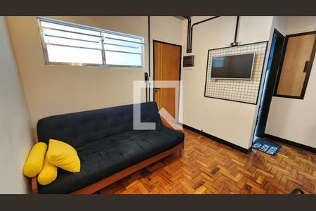 Sala de apartamento para alugar com 1 quarto, 45m² em Ponta da Praia, Santos