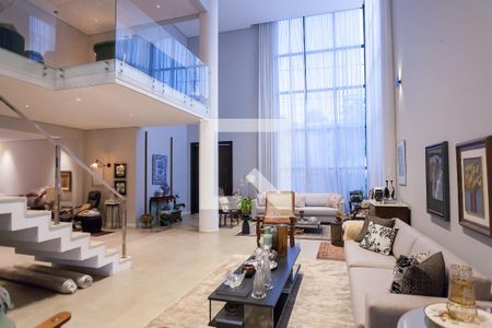 sala de casa de condomínio à venda com 3 quartos, 479m² em Alphaville Nova Lima, Nova Lima