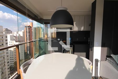 Varanda da Sala de apartamento à venda com 1 quarto, 47m² em Vila Nova Conceição, São Paulo