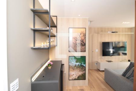 Detalhe Sala de apartamento à venda com 1 quarto, 47m² em Vila Nova Conceição, São Paulo