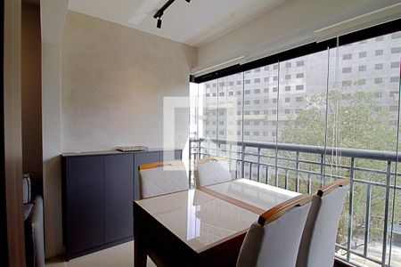 Varanda da Sala de apartamento para alugar com 1 quarto, 38m² em Vila Andrade, São Paulo