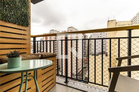 Varanda de kitnet/studio para alugar com 1 quarto, 26m² em Campos Elíseos, São Paulo