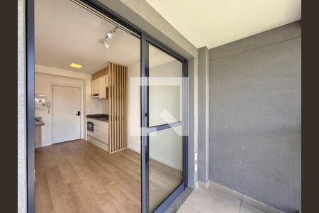 Sacada Sala de apartamento para alugar com 1 quarto, 29m² em Brooklin Paulista, São Paulo