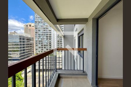 Sacada Sala de apartamento para alugar com 1 quarto, 29m² em Brooklin Paulista, São Paulo