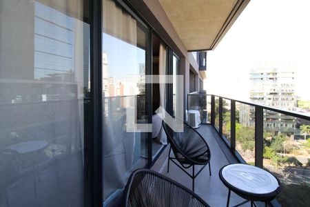 Varanda da Sala de kitnet/studio para alugar com 1 quarto, 40m² em Vila Olímpia, São Paulo