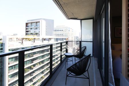 Varanda da Sala de kitnet/studio para alugar com 1 quarto, 40m² em Vila Olímpia, São Paulo