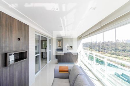 Varanda de apartamento para alugar com 4 quartos, 138m² em Jardim Caravelas, São Paulo