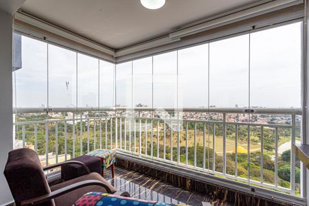 Varanda da Sala de apartamento à venda com 2 quartos, 67m² em Vila Eldízia, Santo André
