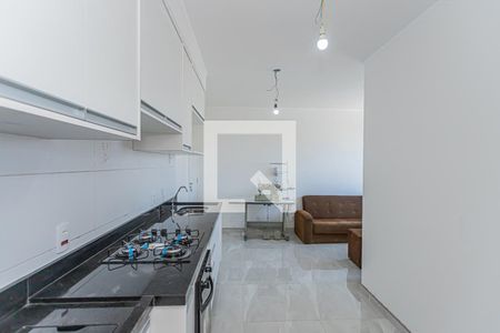 Sala, cozinha e área de serviço de apartamento para alugar com 2 quartos, 35m² em Jaraguá, São Paulo