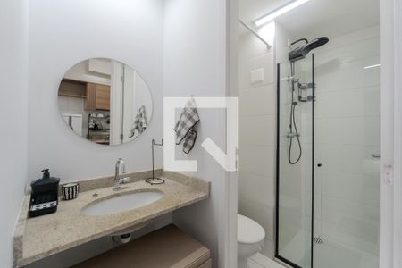 Banheiro de kitnet/studio para alugar com 1 quarto, 24m² em Bela Vista, São Paulo