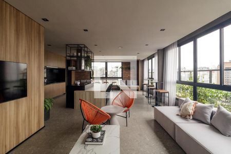 Apartamento para alugar com 27m², 1 quarto e sem vagaÁrea comum - Salão de festas