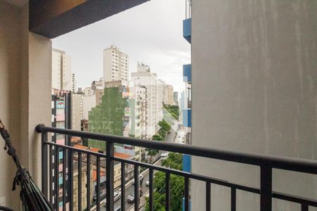 Varanda do Studio de apartamento à venda com 1 quarto, 27m² em Vila Buarque, São Paulo