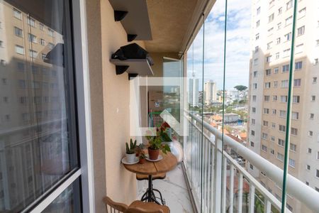 Varanda da Sala de apartamento à venda com 1 quarto, 33m² em Vila Penteado, São Paulo