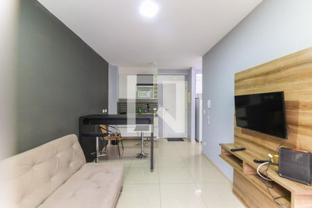 Sala de apartamento para alugar com 1 quarto, 40m² em Panamby, São Paulo