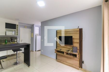 Sala de apartamento para alugar com 1 quarto, 40m² em Panamby, São Paulo