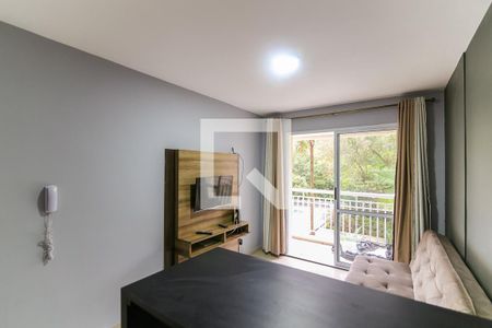 Sala de apartamento para alugar com 1 quarto, 40m² em Panamby, São Paulo