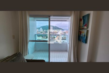 Varanda da Sala de apartamento para alugar com 1 quarto, 50m² em Vila Matias, Santos