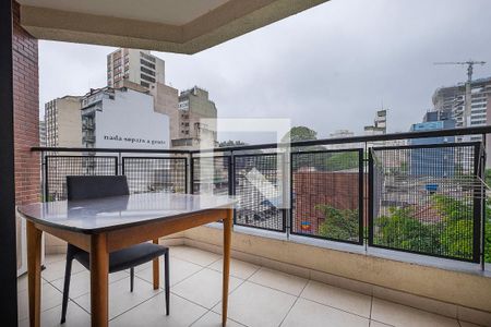 Sala/Cozinha - Varanda de apartamento para alugar com 1 quarto, 31m² em Pinheiros, São Paulo