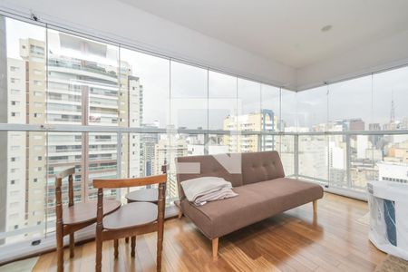 Studio à venda com 35m², 1 quarto e 1 vagaVaranda