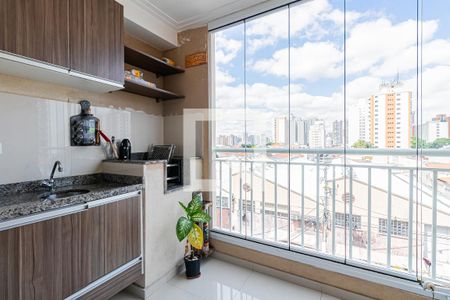 Varanda Gourmet de apartamento à venda com 3 quartos, 73m² em Parque São Jorge, São Paulo